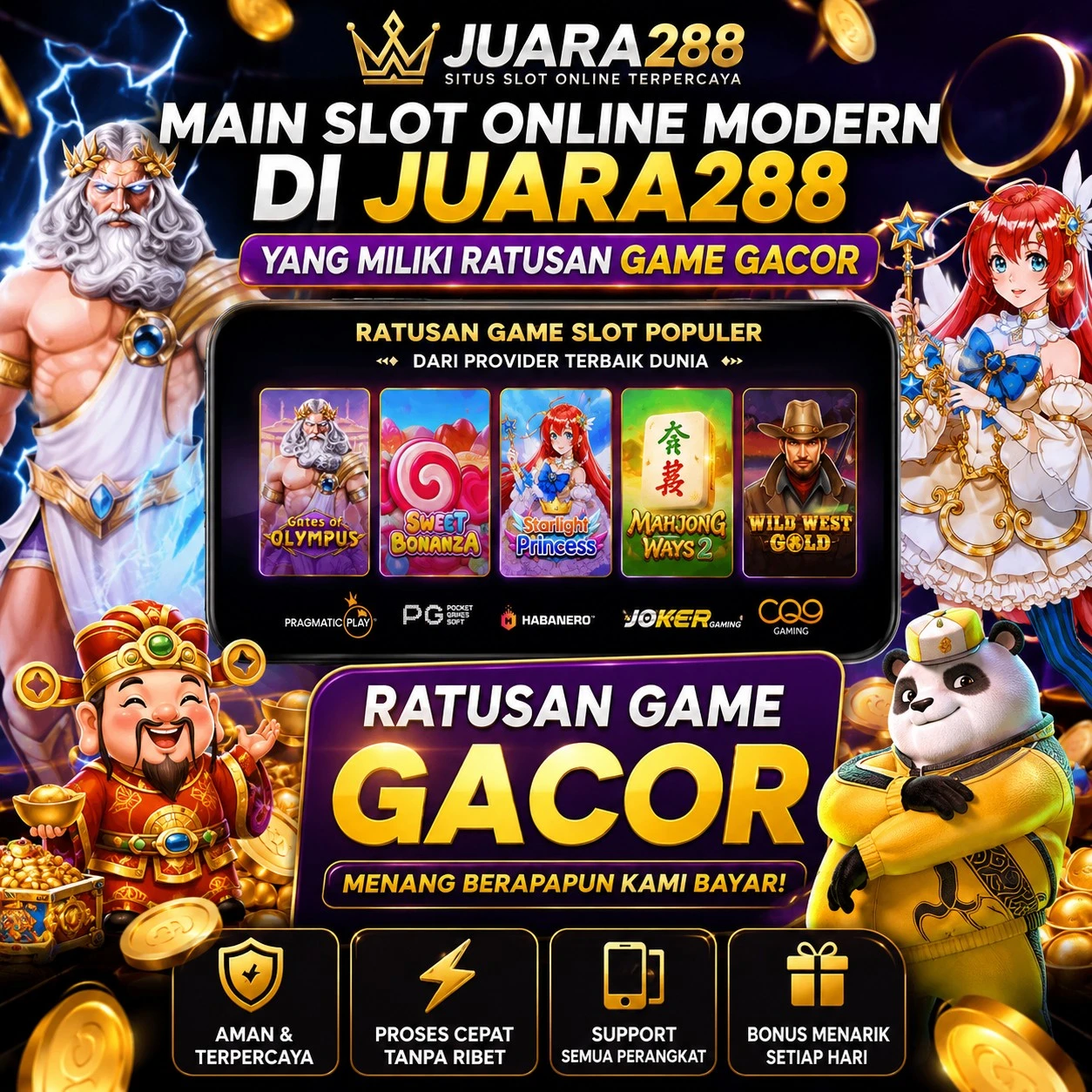 Main Slot Online Modern Di Juara288 Yang Miliki Ratusan Game Gacor